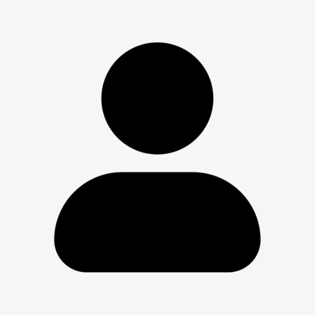 Minimal black user profile avatar icon