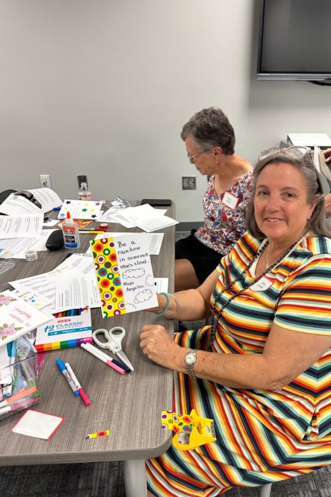 Lambda Delta Chapter participates in a Card Making Party last summer.